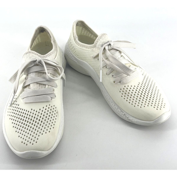 Crocs LiteRide Pacer Cream 205234 Casual Comfort Shoes Women Size 6 - Picture 12 of 13